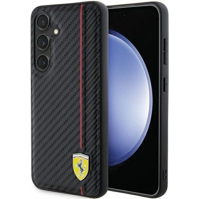 FERRARI Carbon Printed Line Samsung Galaxy S24 Plus černé – Sleviste.cz