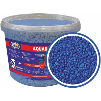AQUA NOVA Akvarijní štěrk modrý 5kg/3l – Sleviste.cz