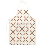 Bellatex Kuchyňská zástěra ADÉLA zástěra 67x84 cm Křížky hnědé – Hledejceny.cz
