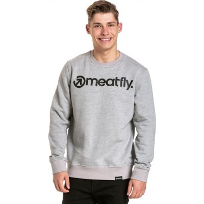 Meatfly MF Logo Crewneck 2022 Grey Heather