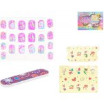 Sada nalepovacích nehtů 20 ks s nálepkami a pilníkem – Zboží Mobilmania