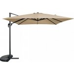 Ekspan Velký zahradní hliníkový slunečník ROMA 300 cm béžový s bočním ramenem tmavě béžová – Hledejceny.cz