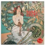 Poznámkový Alfons Mucha 30 × 30 cm 2024 – Zboží Mobilmania