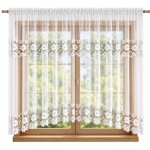 Fliying Záclona LG 443 s šedo-bílou krajkou 400x160 cm – Hledejceny.cz