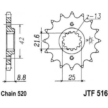 JT Sprockets JTF516-16RB