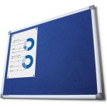 Jansen Display Textilní tabule SCRITTO, šedivá, 600x900mm modrá