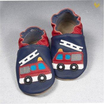 Babice kojenecké boty hasiči modré