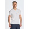 Pánské Tričko Gant tričko SLIM SHIELD V-NECK T-SHIRT bílá