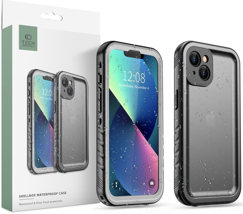 Pouzdro TECH-PROTECT VODĚODOLNÉ SHELLBOX IP68 IPHONE 13 MINI černé