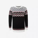 KAMA Dámský svetr 50% Merino Norský vzor 5045 černý – Hledejceny.cz