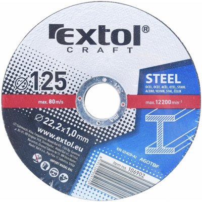 EXTOL CRAFT kotouče řezné na kov, 5ks, 125x1,0x22,2mm, 106902 – Zboží Mobilmania