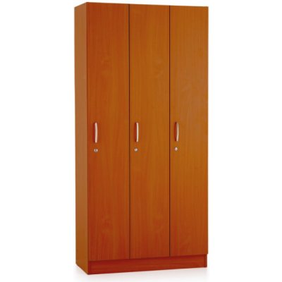 Rauman Dřevěná šatní skříňka Visio - 3 oddíly, 90 x 42 x 190 cm třešeň