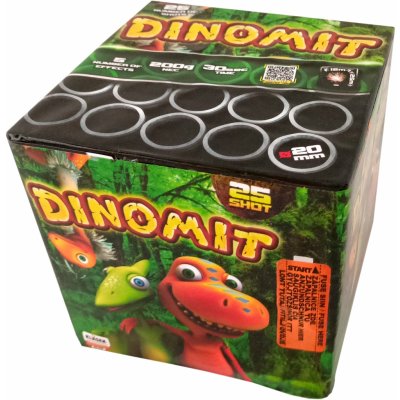 Dinomit kompakt 25 ran ohňostroj – Zboží Dáma