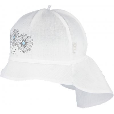 RDX Dívčí letní klobouk s plachetkou Kopretiny Bílý