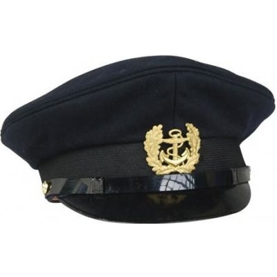 MIL TEC čepice BW Marine námořnická kapitánská s odznakem tmavě modrá