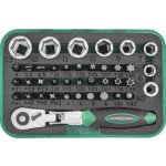 JONNESWAY RD02040S Gola sada 1/4", nástrčné hlavice, bity a kloubová ráčna, 40 kusů – Zboží Mobilmania