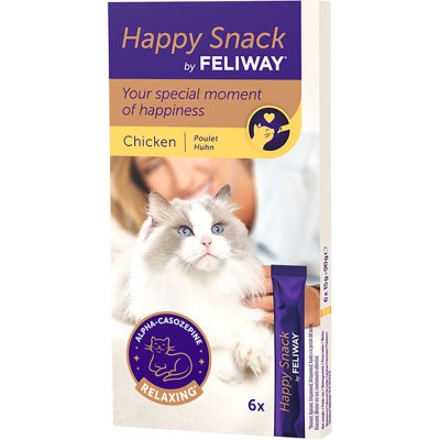 Feliway Happy Snack s kuřecím 6 ks 90 g