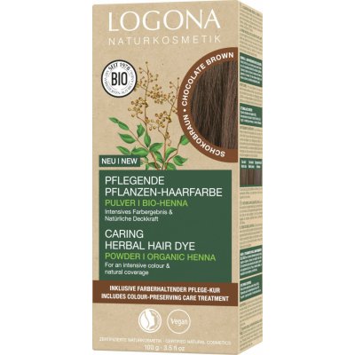 Logona Prášková barva na vlasy Chocolate Brown 100 g – Zboží Mobilmania