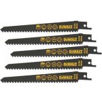 DeWALT DT2362 pilový plátek na dřevo a plast jemný, rychlý obloukový řez pro mečové pily 152mm 5ks – Zboží Mobilmania