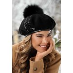 Krumlovanka dámský vlněný baret s bambulí W-0579/018 černý – Hledejceny.cz