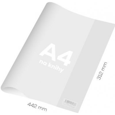 Obal na knihu A4 PVC 442x312 mm tlustý transparentní – Zboží Dáma