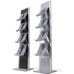 Jansen Display stojan na letáky Totem hliníkové kapsy A4 – Zboží Živě