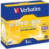 8 cm DVD médium Verbatim DVD+RW 4,7GB 4x, SERL, jewel, 5ks (BR027502)