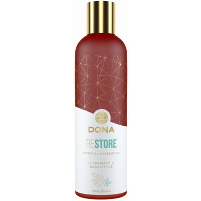 Dona Essential Massage Oil Restore Peppermint & Eucalyptus 120 ml – Sleviste.cz