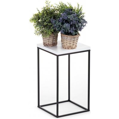 HowHomely Stojan na květiny BASICLOFT 40x24 bílá/černá DD0184 – Zboží Dáma
