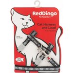 Red Dingo postroj s vodítkem pro kočky Paw Impressions Black 12 mm – Sleviste.cz