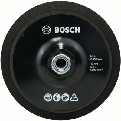 BOSCH Opěrný talíř M14, průměr 150 mm, se suchým zipem Průměr = 150 mm 2608612027 – Zboží Dáma