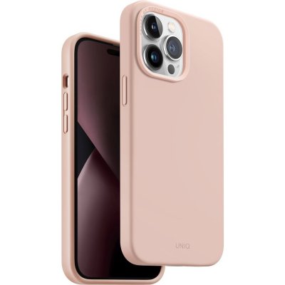 Pouzdro UNIQ Lino MagClick iPhone 14 Pro Max růžové