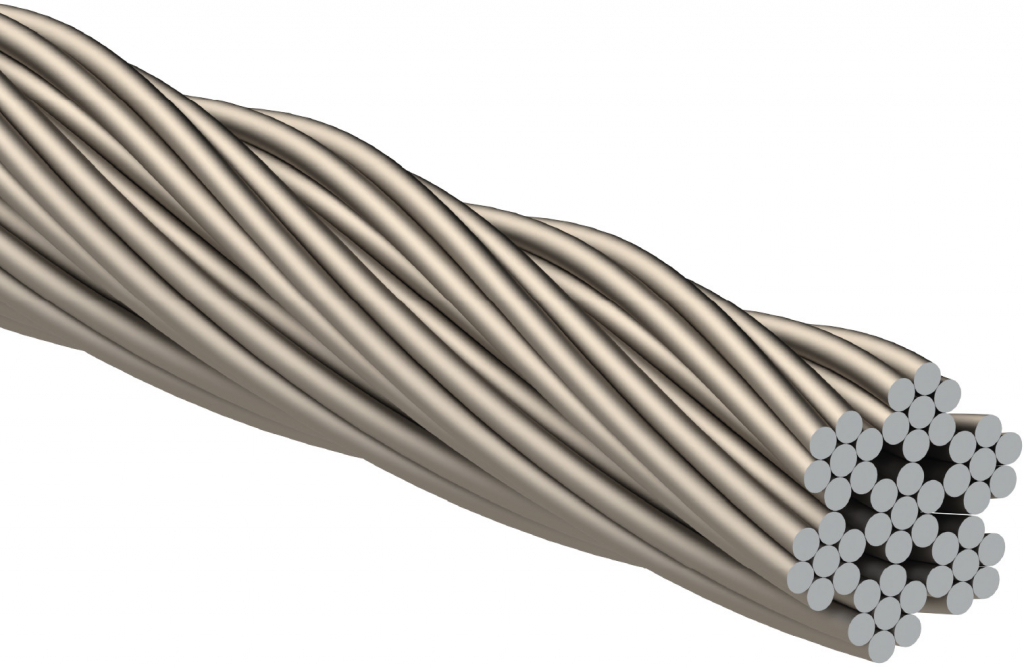 nerezové lanko ø 2mm (7x7 dr.) /AISI316