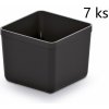 Úložný box Kistenberg UNITE BOX Sada 7 plastových boxů 5,5x5,5x16,5cm černá KBS55-S411