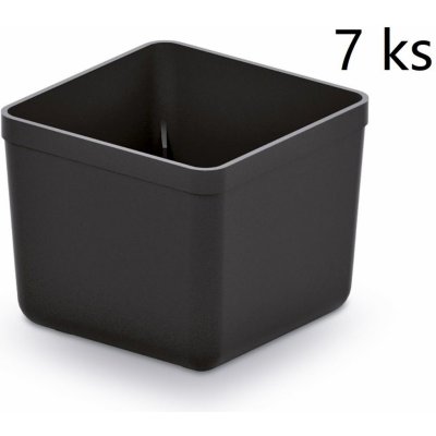 Kistenberg UNITE BOX Sada 7 plastových boxů 5,5x5,5x16,5cm černá KBS55-S411
