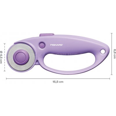 Řezací kolečko na látku Fiskars 45 mm fialové – Zboží Dáma