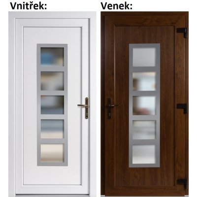 Soft Lucy Inox Zlatý dub/bílé pravé 100 x 210 cm – Hledejceny.cz