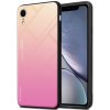 Pouzdro a kryt na mobilní telefon Apple Cadorabo Pouzdro kompatibilní s Apple iPhone XR v barvě Žlutá - ROSE - Dvoubarevné pouzdro na mobilní telefon ze silikonu TPU a tvrzeného skla - silikonový ochranný kryt Ultra Slim Back Cover Case Bum