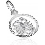 Šperky Eshop Přívěsek ze stříbra 925 kruh se znamením štír X10.09 – Zboží Mobilmania