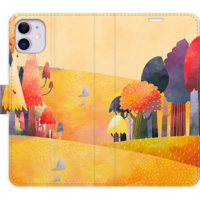Pouzdro iSaprio Flip s kapsičkami na karty - Autumn Forest Apple iPhone 11 – Zboží Mobilmania