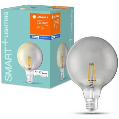 Ledvance Chytrá LED filamentová žárovka SMART+ BT, E27, G60, 6W, 600lm, 2700K, teplá bílá, kouřová SMART+ BLUETOOTH