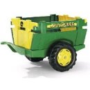 Příslušenství pro vozítko ROLLY TOYS Vlečka za traktor 1osá zelený přívěs FARM TRAILER JD
