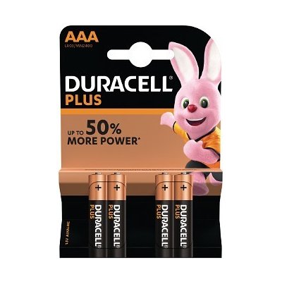 Duracell Plus AAA 4 ks MN2400B4 – Zboží Mobilmania