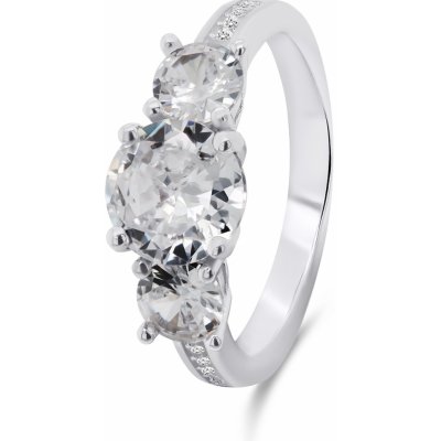 Brilio Silver Výrazný stříbrný se zirkony RI043W – Zboží Dáma