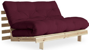 Root by Karup 140*200 cm raw bezbarvé + futon bordeaux 710