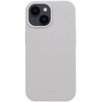 Pouzdro MERCURY Silky-Soft Apple iPhone 15 Plus - příjemné na dotek - silikonové - béžové