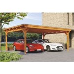 Konsta Přístřešek na auto dvojitý 618 x 500 cm dub světlý – HobbyKompas.cz