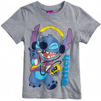 Lilo & Stitch triko s kr. rukávem Stitch šedá