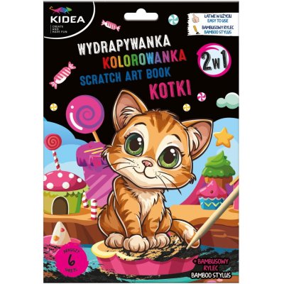 Derform Škrábací obrázek a omalovánky Kočky – Zboží Mobilmania