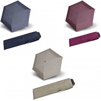 Doppler Mini Slim Carbonsteel CHIC Dámský plochý skládací deštník modrá 722865DT02 – Zboží Mobilmania
